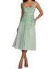 Mac Duggal Women's Beaded Mesh Midi-Dress - 4