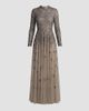 Mac Duggal Women's Beaded Mesh Mock Turtleneck Gown - 1