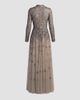 Mac Duggal Women's Beaded Mesh Mock Turtleneck Gown - 5