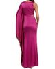 Mac Duggal Women's Charmeuse Asymmetric Fringe Cut-Out Gown - 2