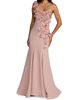 Mac Duggal Women's Embellished Crepe One-Shoulder Mermaid Gown - 1