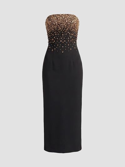Mac Duggal Women's Embellished Crêpe Strapless Midi Dress