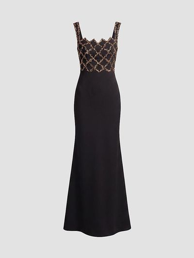 Mac Duggal Women's Embellished Grid Bustier Gown