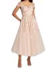 Mac Duggal Women's Embroidered Tulle Cap-Sleeve Midi-Dress - 1