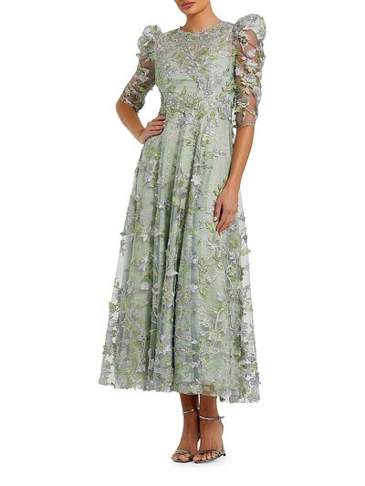 chinese dress ladies Mac Duggal - Pink Embellished Flutter Sleeve Gown