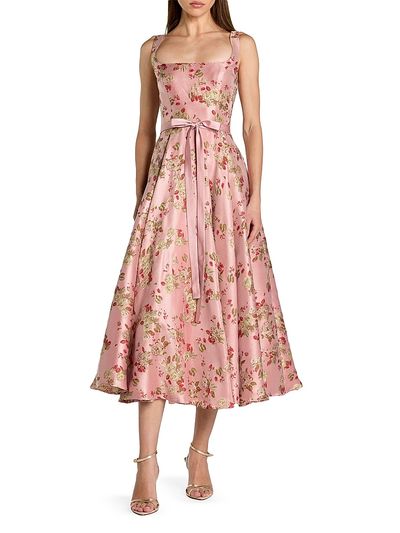 Mac Duggal Women's Floral Brocade A-Line Midi-Dress