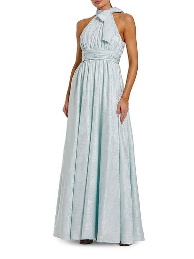 Mac Duggal Women's Floral Brocade Halterneck Gown