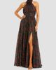 Mac Duggal Women's Floral Chiffon High Neck Gown - 4