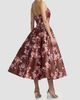 Mac Duggal Women's Floral Satin Drop Waist Midi Dress - 2