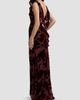 Mac Duggal Women's Floral Velvet Burnout Cowlback Gown - 4