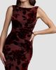 Mac Duggal Women's Floral Velvet Burnout Cowlback Gown - 5