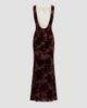 Mac Duggal Women's Floral Velvet Burnout Cowlback Gown - 7