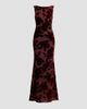 Mac Duggal Women's Floral Velvet Burnout Cowlback Gown - 8