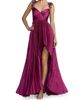 Mac Duggal Women's Petite Charmeuse Floral Strap A-Line Gown - 1