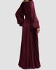 Mac Duggal Women's Pleated Charmeuse Deep V-Neck Gown - 3