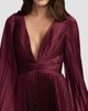 Mac Duggal Women's Pleated Charmeuse Deep V-Neck Gown - 4