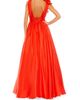 Mac Duggal Women's Satin Plunge Ruffled A-Line Gown - 2