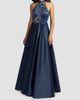 Mac Duggal Women's Satin Sequin Floral A-Line Gown - 2