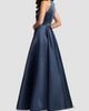 Mac Duggal Women's Satin Sequin Floral A-Line Gown - 3