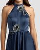 Mac Duggal Women's Satin Sequin Floral A-Line Gown - 4