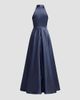 Mac Duggal Women's Satin Sequin Floral A-Line Gown - 6