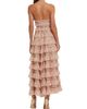 Mac Duggal Women's Sequin-Striped Ruffled Mesh Strapless Maxi Dress - 2