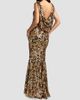 Mac Duggal Women's Sequin Cowl Back Gown - 2