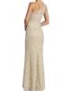 Mac Duggal Women's Sequined Floral Mesh One-Shoulder Trumpet Gown - 2