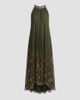 Mac Duggal Women's Sequined Pleated Halter Midi Dress - 1