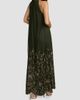 Mac Duggal Women's Sequined Pleated Halter Midi Dress - 3