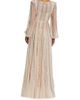 Mac Duggal Women's Striped Beaded Chiffon Boatneck Gown - 2