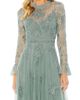 Mac Duggal Women's Tiered Embellished Mesh Flutter-Sleeve Gown - 3