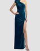 Mac Duggal Women's Velvet Floral Detail One-Shoulder Gown - 2