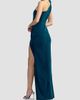 Mac Duggal Women's Velvet Floral Detail One-Shoulder Gown - 3