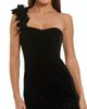 Mac Duggal Women's Velvet One-Shoulder Trumpet Bubble Hem Gown - 3