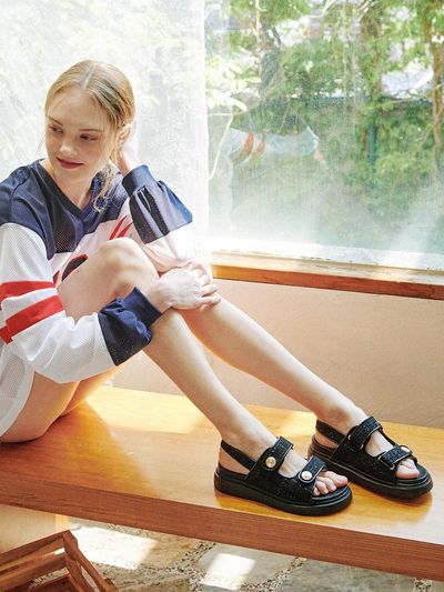 MAC MOC Celeb Tweed Sandal_ 7Color 5cm