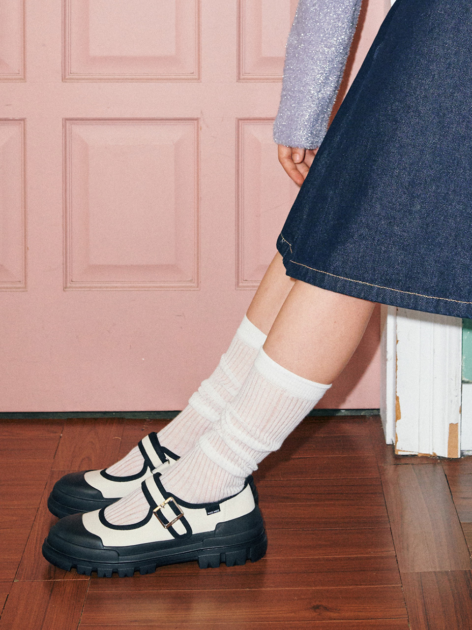 MAC MOC Cooing Mary Jane Velcro Sneakers (3.5cm)_4 Colors