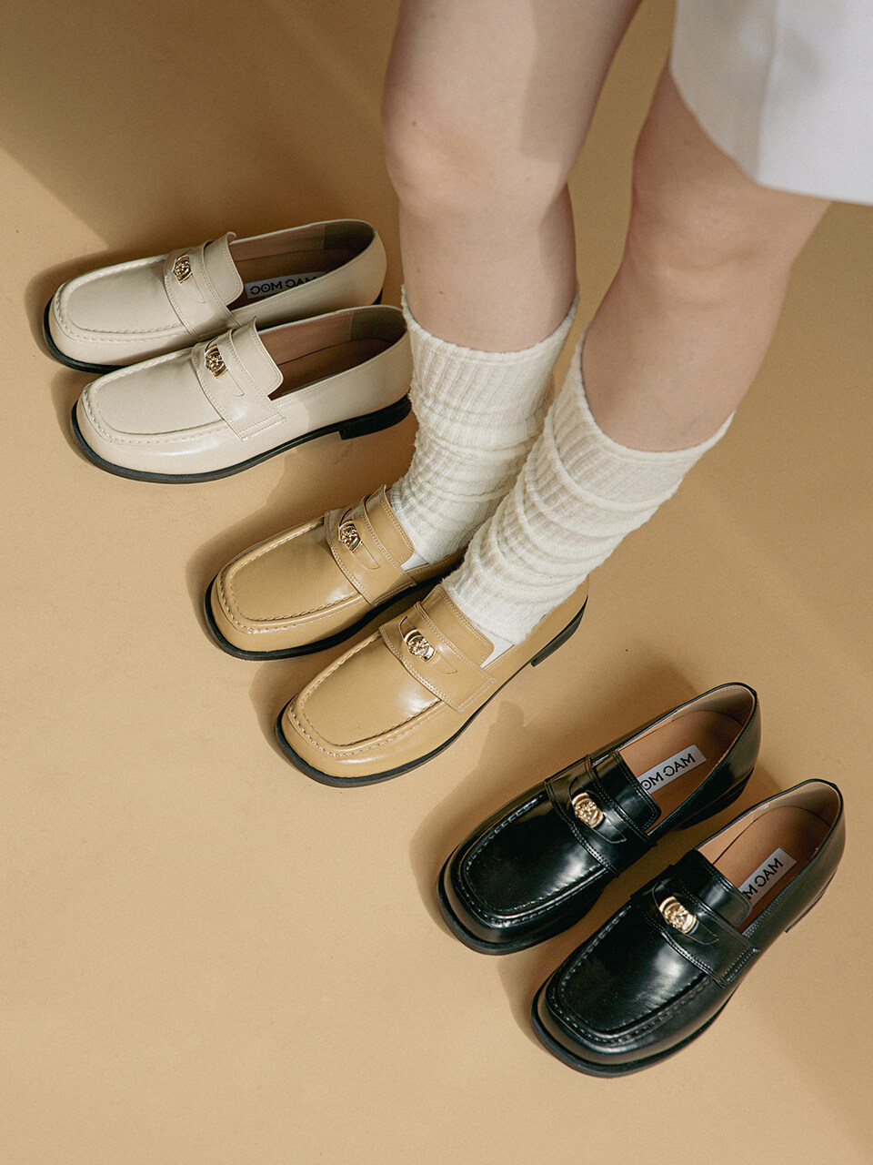 MAC MOC Sole Square Point Penny Loafer_3 Colors