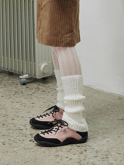 MAC MOC Speedy Casual Sporty Daily Sneakers [Black/White/Pink]