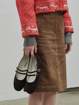 MAC MOC Two-Band Ruby Jewel Mary Jane Flats