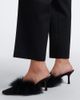 Mach & Mach Mach & Mach Carolyn feather-trimmed satin mules - 2