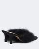 Mach & Mach Mach & Mach Carolyn feather-trimmed satin mules - 3