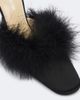 Mach & Mach Mach & Mach Carolyn feather-trimmed satin mules - 6
