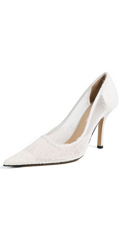 MACH & MACH MACH & MACH Devon Chantilly Lace Pumps White