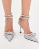 MACH & MACH MACH & MACH Double Bow Glitter High Heels Silver - 3