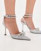 MACH & MACH MACH & MACH Double Bow Glitter High Heels Silver - 5