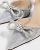 MACH & MACH MACH & MACH Double Bow Glitter High Heels Silver - 6