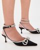 MACH & MACH MACH & MACH Double Bow Satin Pumps Black - 4
