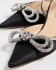 MACH & MACH MACH & MACH Double Bow Satin Pumps Black - 6