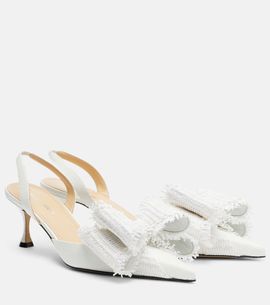 Mach & Mach Mach & Mach Le Cadeau 65 raffia slingback pumps